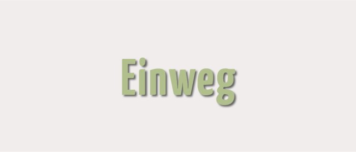Kategoriebild zu Einweg