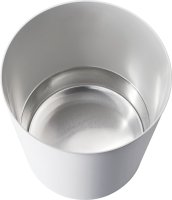 Sicherheitspapierkorb mit Aluminium-Einsatz lichtgrau