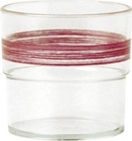 Trinkbecher "Colour" 0,23L SAN klar/cherry-rot
