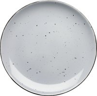 Porzellanserie "Granja" grau Teller flach Coup-Form, 20,5 cm