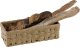 Korb rechteckig, beige, Polyrattan 27x12cm H:8cm (2)