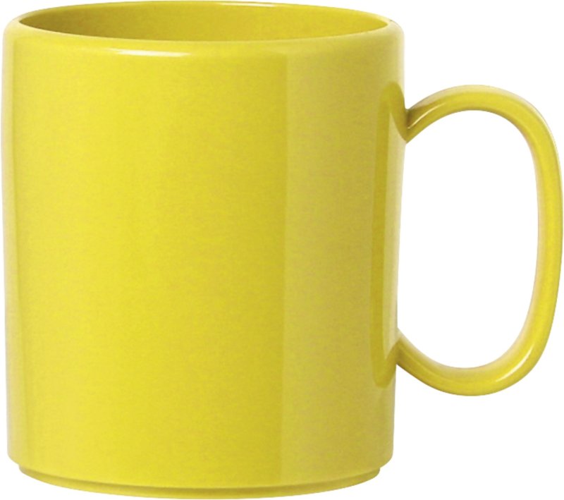 Becher "Colour" mit Henkel gelb (1)