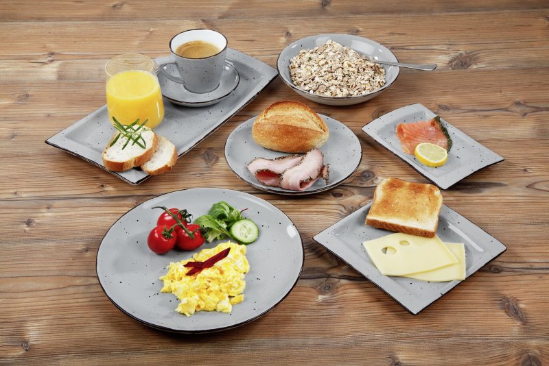 Porzellanserie "Granja" grau Tasse obere Espresso (5)