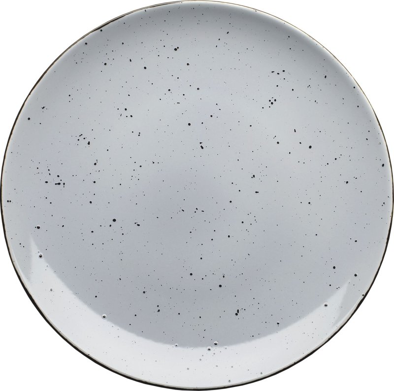 Porzellanserie "Granja" grau Teller flach Coup-Form, 30 cm (1)