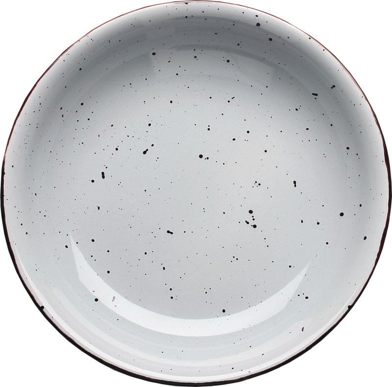 Porzellanserie "Granja" grau Teller tief Coup-Form, 20 cm (1)