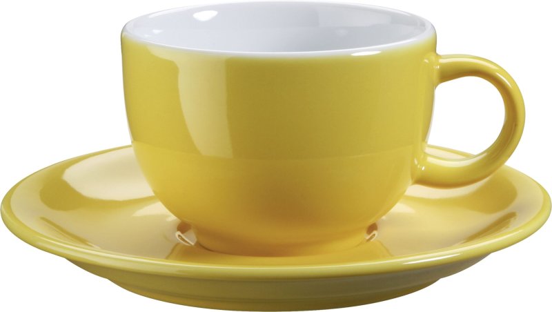 Kaffee-/Cappuccinotasse obere gelb (2)