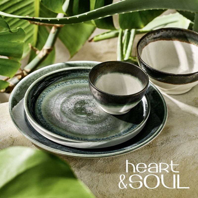 "Heart & Soul" Avocado Teller Coup flach Ø30cm (5)